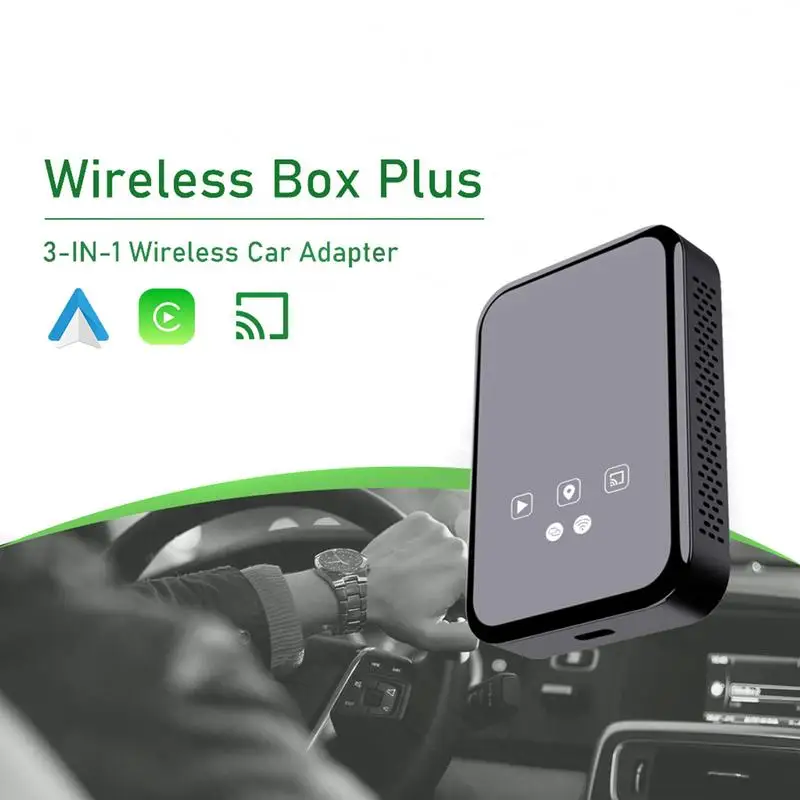 

3-in-1Wireless Car-Play Adapter Auto System Box Easy To Operate Plug And Play Car Multimedia Player Support Navigation