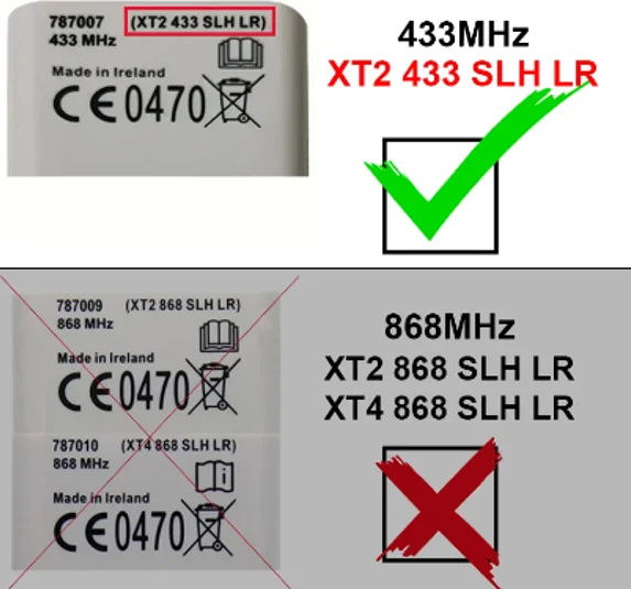 For Repalcement XT2 433 SLH LR Garage Remote Control 433.92MHz Rolling Code High signal reception sensitivity secure garage door remote control garage remote controller garage door opener remote control wireless remote controller