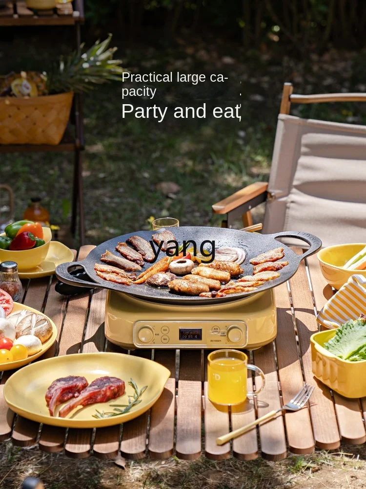 CX Household Indoor Smoke-Free Non-Stick Multi-Functional Skewers Machine Barbecue Frying Pan 2