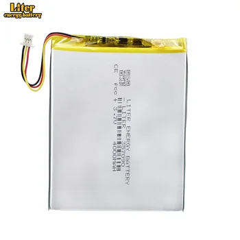 Connettore a 3 fili 357090   Batteria ricaricabile agli ioni di litio Lipo ai polimeri di litio da 3,7 V 4000 mAh per apparecchiature mediche E-book Tablet PC