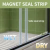 44-48 in.W x70 in.H Semi-Frameless Sliding Shower Door,Sliding Shower Door with 1/4" (6mm) Clear SGCC Tempered Glass 4