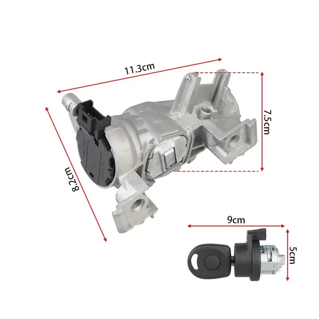 Boîtier de Commutateur de Démarreur D'allumage, Serrure de Direction  1K0905865 Réponse Sensible Adaptée pour A1 8X1 8XF TT 8J Q3 8U Métal