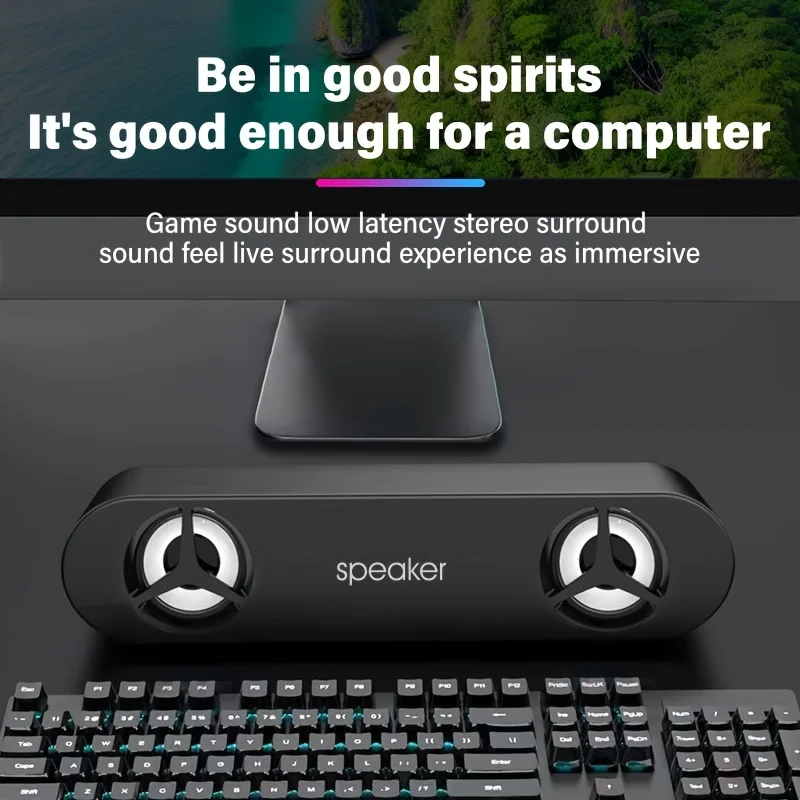 3D surround sound speakers Wired computer speakers Stereo subwoofer For laptop theatre TV assisted amplification