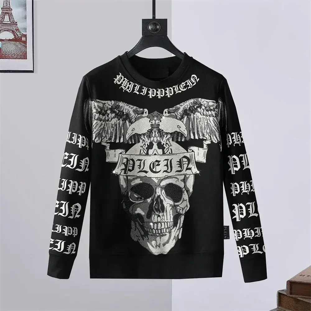 

Metal Letter Plein Top Brand Diamond Sweater Men's Skull PP Jackets Sweatershirts Pullover Cotton Winter Jogger Clothes M-3XL