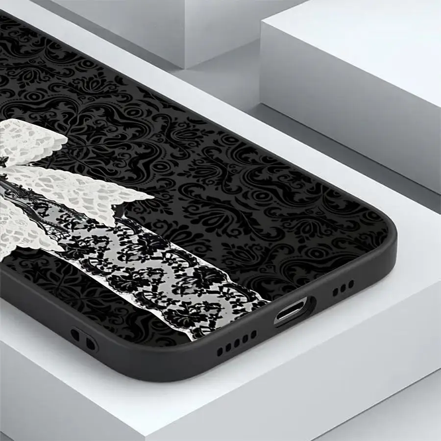 Elegant Black Sexy Lace Phone Case Cover