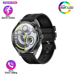 Luxury AMOLED Smart Watch for Men - Water Resistant, Multi - Sport Fitness Tracker with Long Battery Life (Black)
