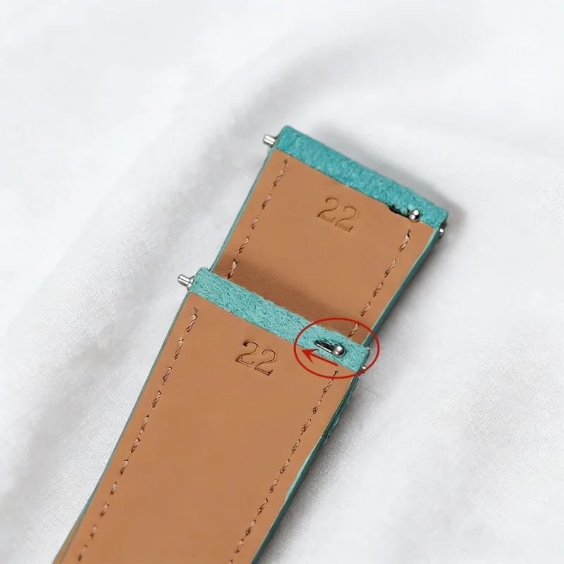 Universal Vintage Suede Leather Watch Strap with Quick Release and Tool