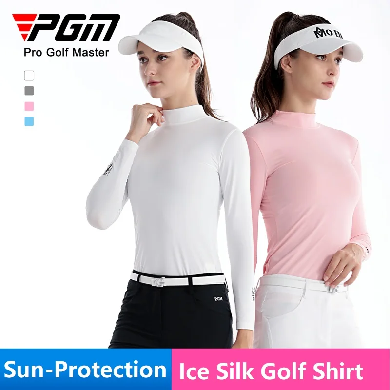 Women Golf T Shirts Summer Wear Anti UV Ice Silk Sun Protection Cooling Elastic Otdoor Sportswear