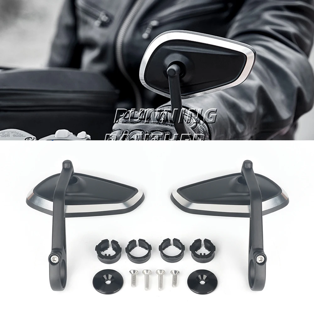 Foldable Motorcycle Rearview Handlebar End Mirrors 16-18mm Universal Round Convex Motorbike Side Mirror From Bike Handlebars &Components - Price 24.15 - View #11