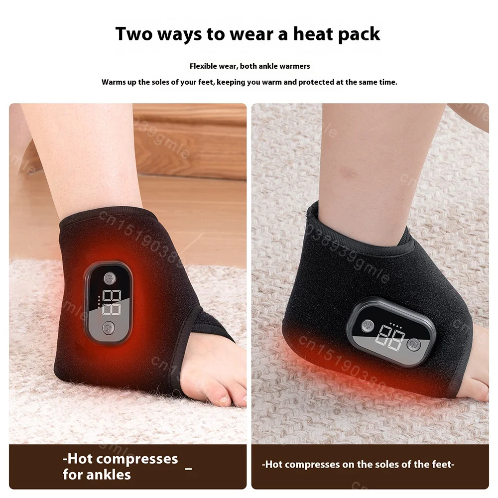 Electric Ankle Protector Ankle Wrist Massager Foot Brace Hot Compress Vibration Ankle Support Guard Band Muscle Relaxation ﻿