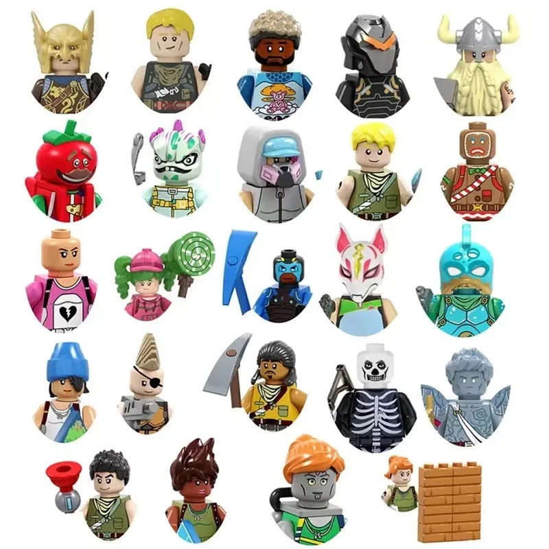 Neue 16-teilige Cartoon-Anime-Figur Festung Nacht Baustein Mini-Montage Puppe Kinderspielzeug Geschenk Weihnachtsgeschenk – Detail 1