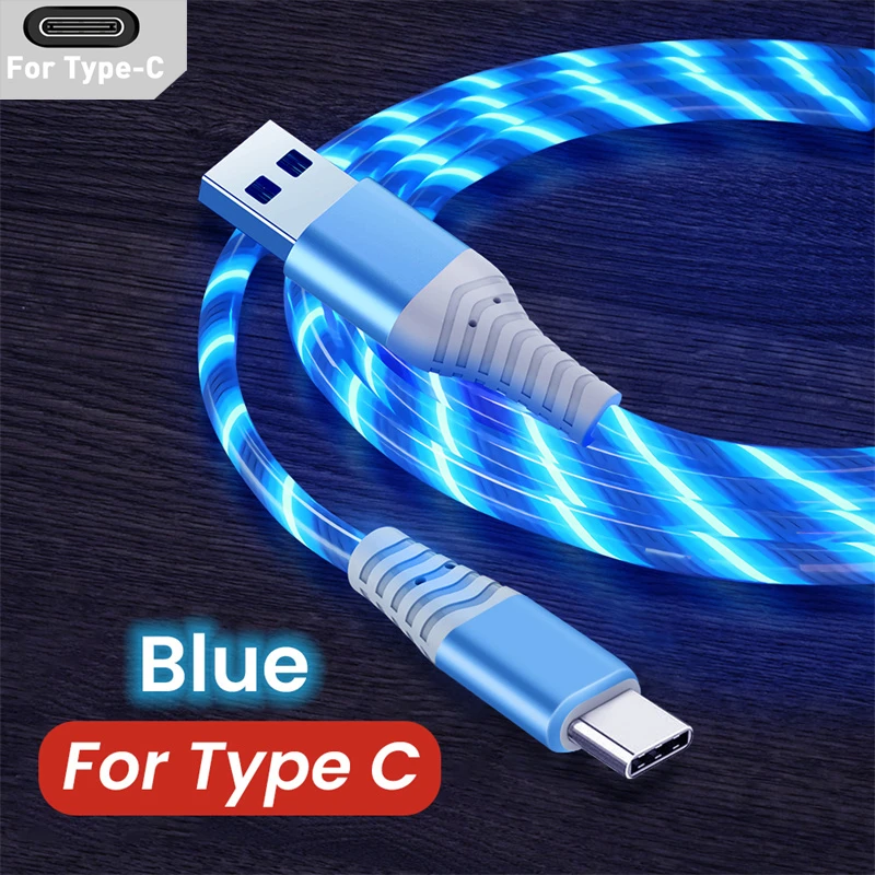 Illuminated Fast-Charge LED Cable – 2M Flowing Streamer