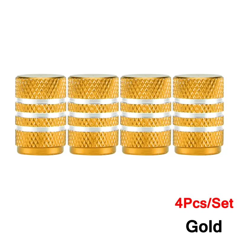 DSYCAR 4Pcs Silver Car Tire Valve Stems Cap Knurling Style Tire Valve Cap Aluminum Tire Wheel Stem Air Valve Cap for US Schrader - Image 12