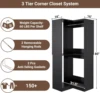 Armocity Corner Closet System, 32 Inches Wide Wood Corner Unit with 2 Hanging Rods and All Hardware Kits, 3-Tier 80'' Height Cor 5
