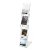 Folding Booklet Stand Vertical Standing Booklet Tabletop White 4-storey Metal Folding Counter Used for Catalogs Booklets 5