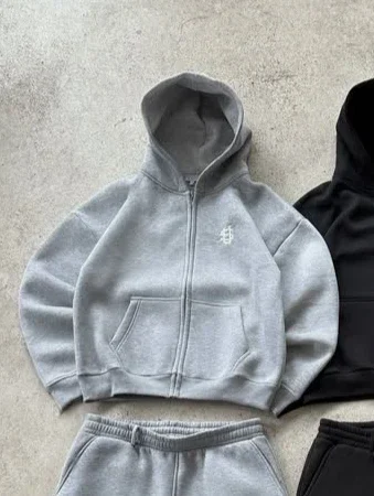 Trendy Gothic Casual Tracksuit Set