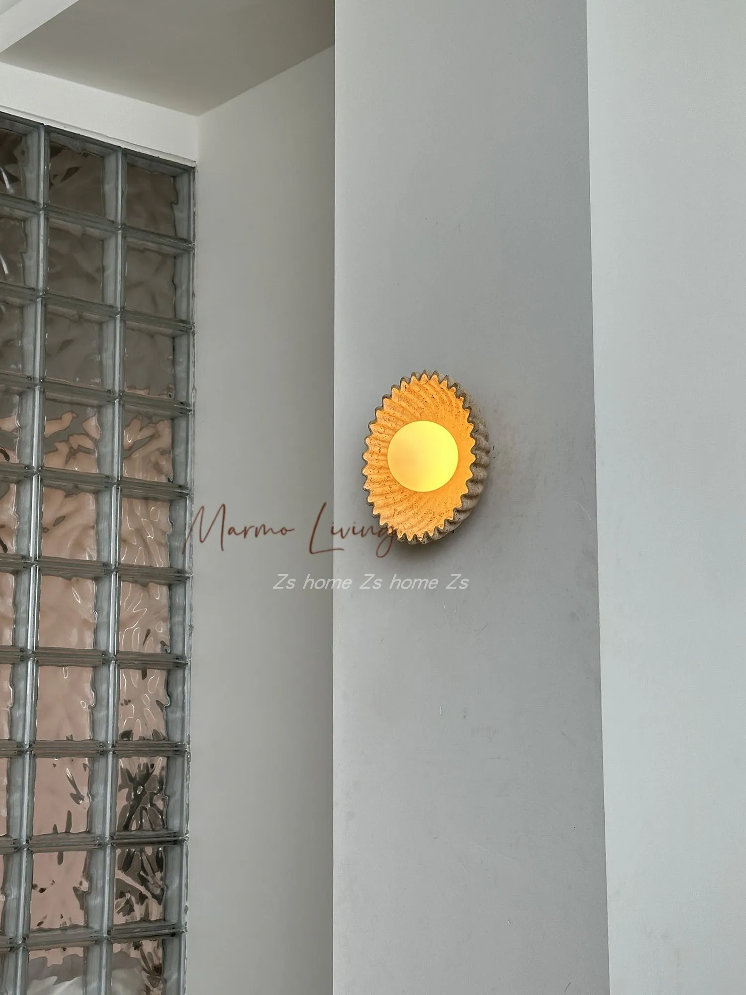 Luxury Wabi Sabi Stone Wall Lamp 2