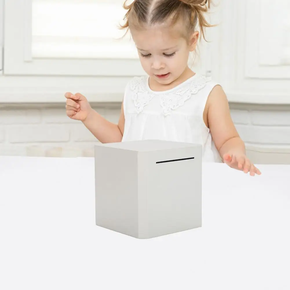 

Копилка из нержавеющей стали, квадратная Копилка из нержавеющей стали, банка для сбережения денег для взрослых и детей, однотонная, кубический депозит