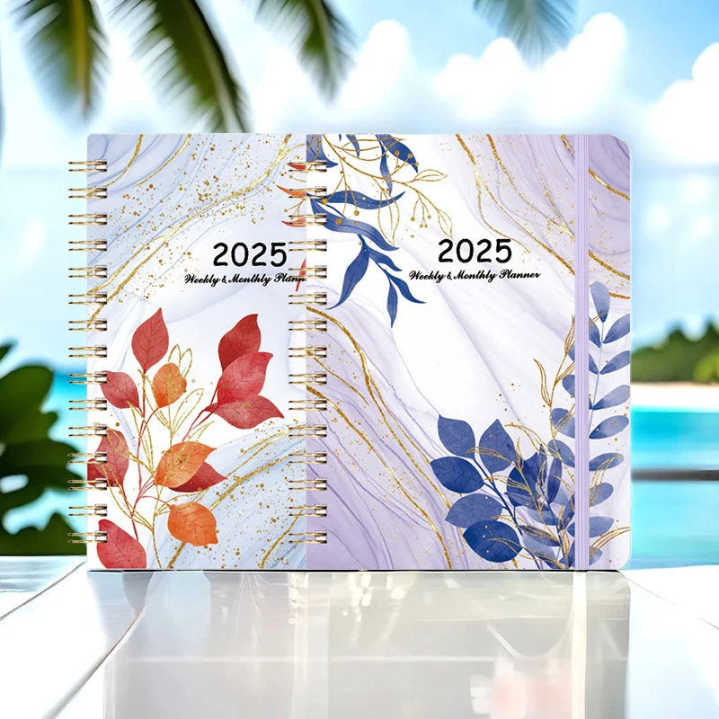 A5 365 Days English Calendar Planner Notebook Weekly Goal Habit TrackerS Kawaii Agenda Planner Diary Schedules Organizer