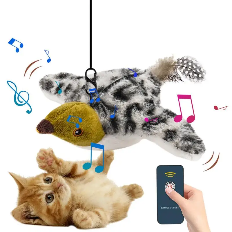 TouchActivatedSparrowCatnipToysFlappingWingsSparrowCatToy