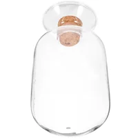 Transparent Glass Match Holder Storage Jar Wood Stopper Reliable Container Home Decor Storage Bottles Jars Match Supplies 1