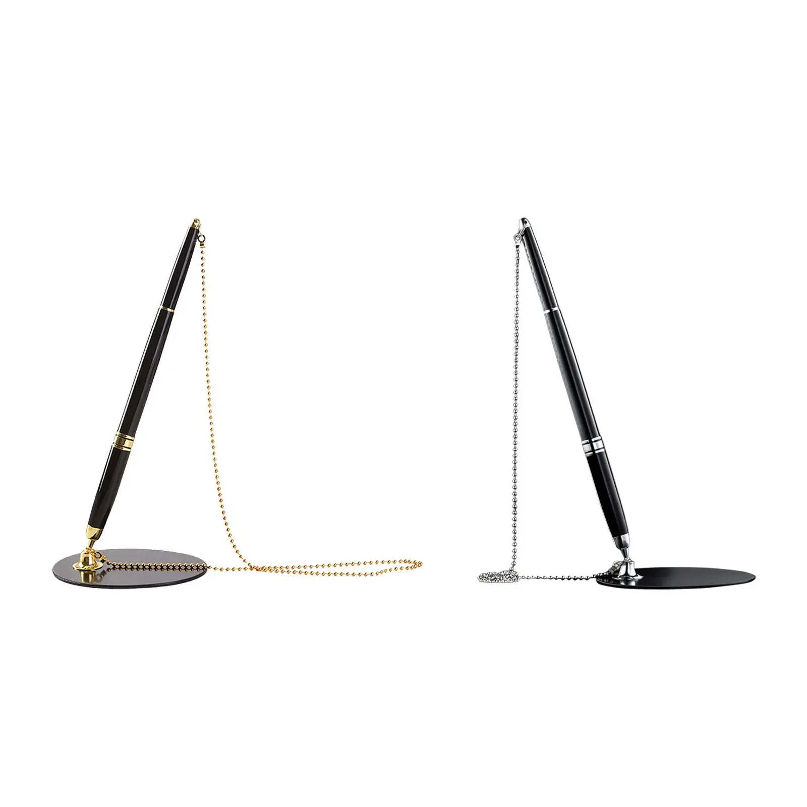 

Registry Pen with Stand Anti Lost Chain Delicate Smooth Writing Pen 0.5mm Black Ink for Wedding Banquet Events Valentine's Day