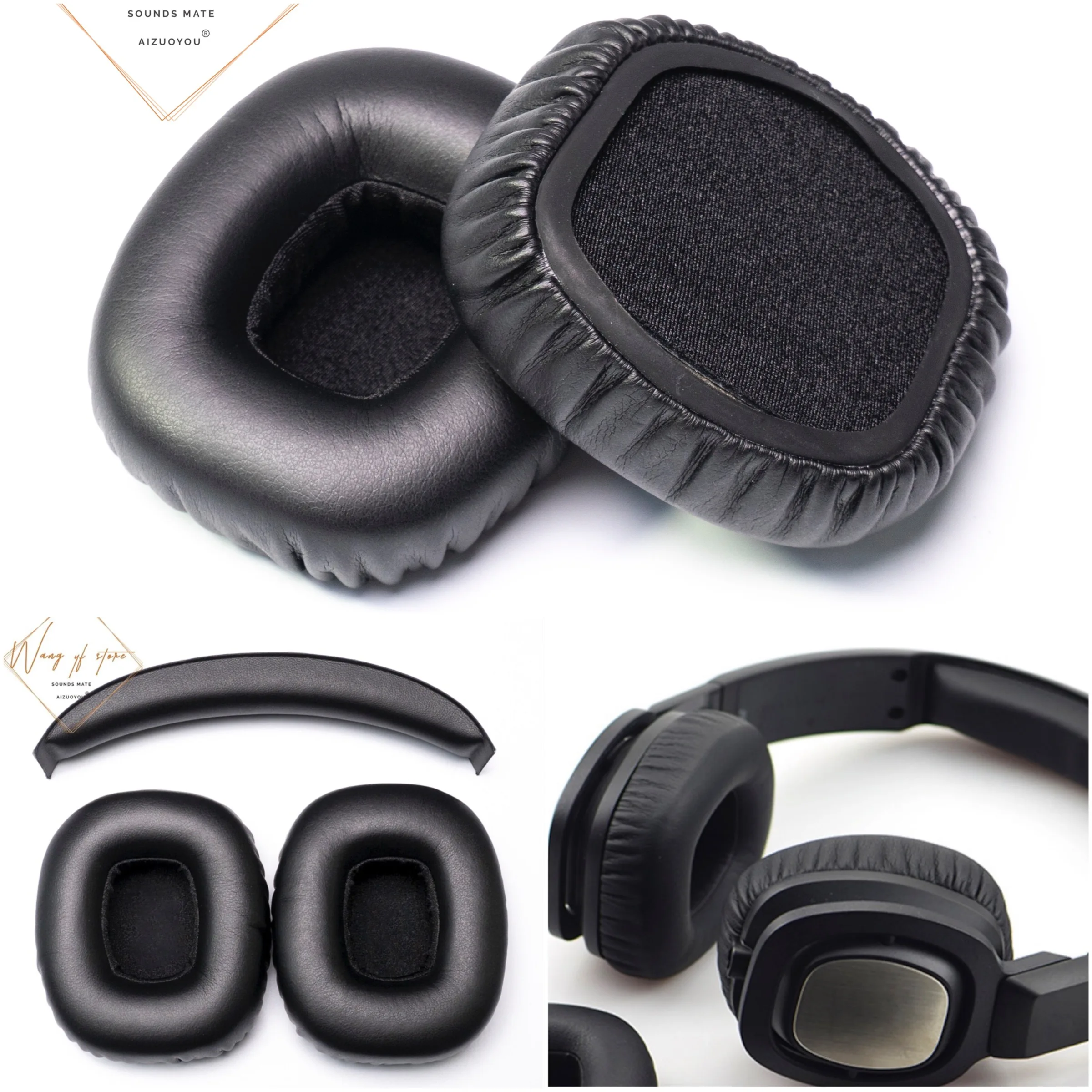 Almofadas de Ouvido para Jbl J55 J55a J55i J56bt J56 Headphone Espuma Memória Cabeça Almofada Cabeça Feixe Peças