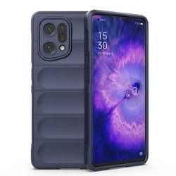Shockproof Silicone Bumper Phone Case with Camera Lens Protection - Enhanced Back Cover for Find X5 (Sapphire)