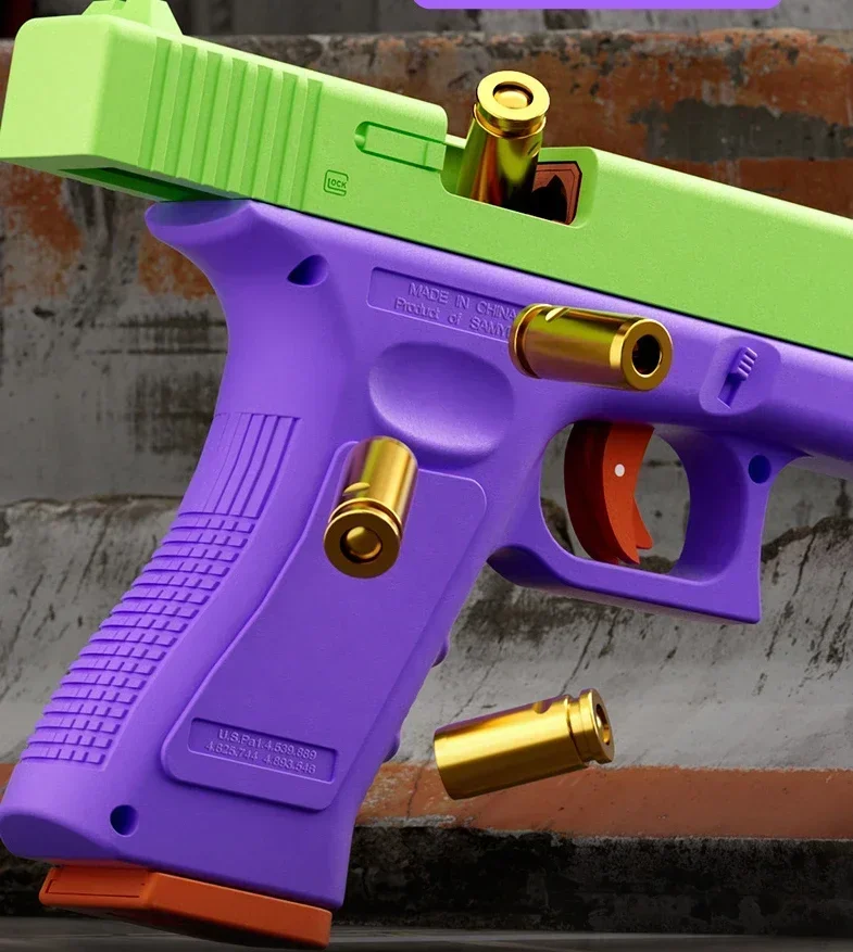 Dual-mode Shell Ejection G17 Pistol Laser Version Automatic Radish Gun Soft Bullet Toy Gun CS Shooting Weapons for Kids 3