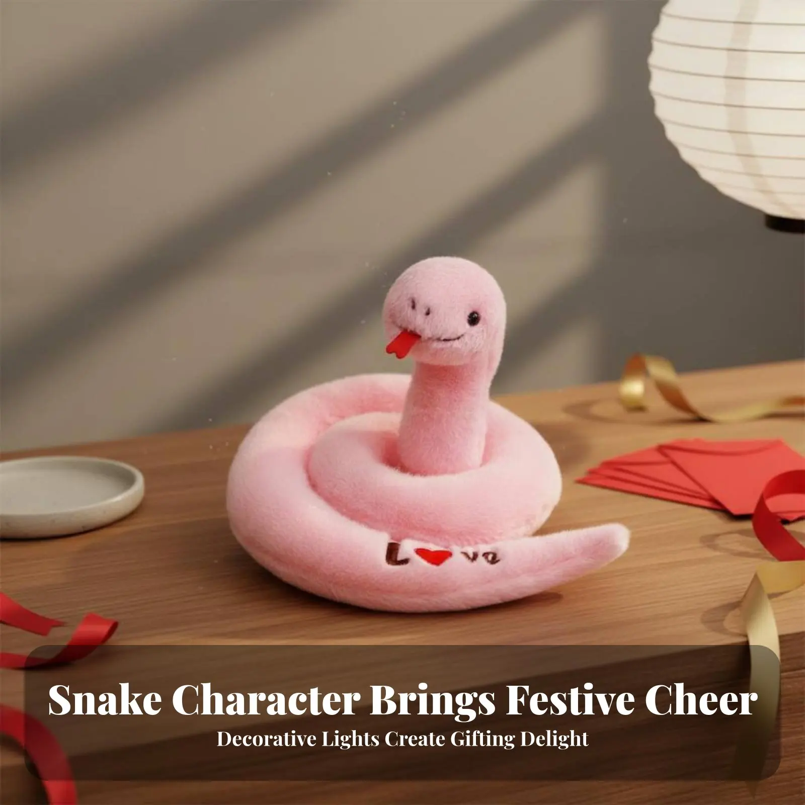 2개 세트 중국 설날 뱀 인형 완벽한 선물 뱀의 해 상징 휴일 장식 길조의 상징 축제 디자인