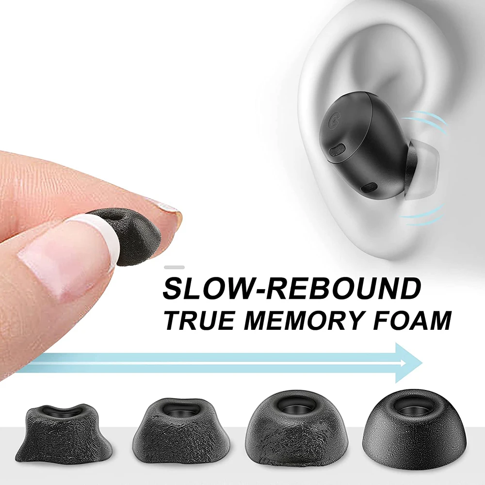 구글 픽셀 버즈 프로용 메모리 폼 이어립, 미끄럼 방지 이어버드, 이어팁, 이어패드 커버, 1 쌍 - AliExpress