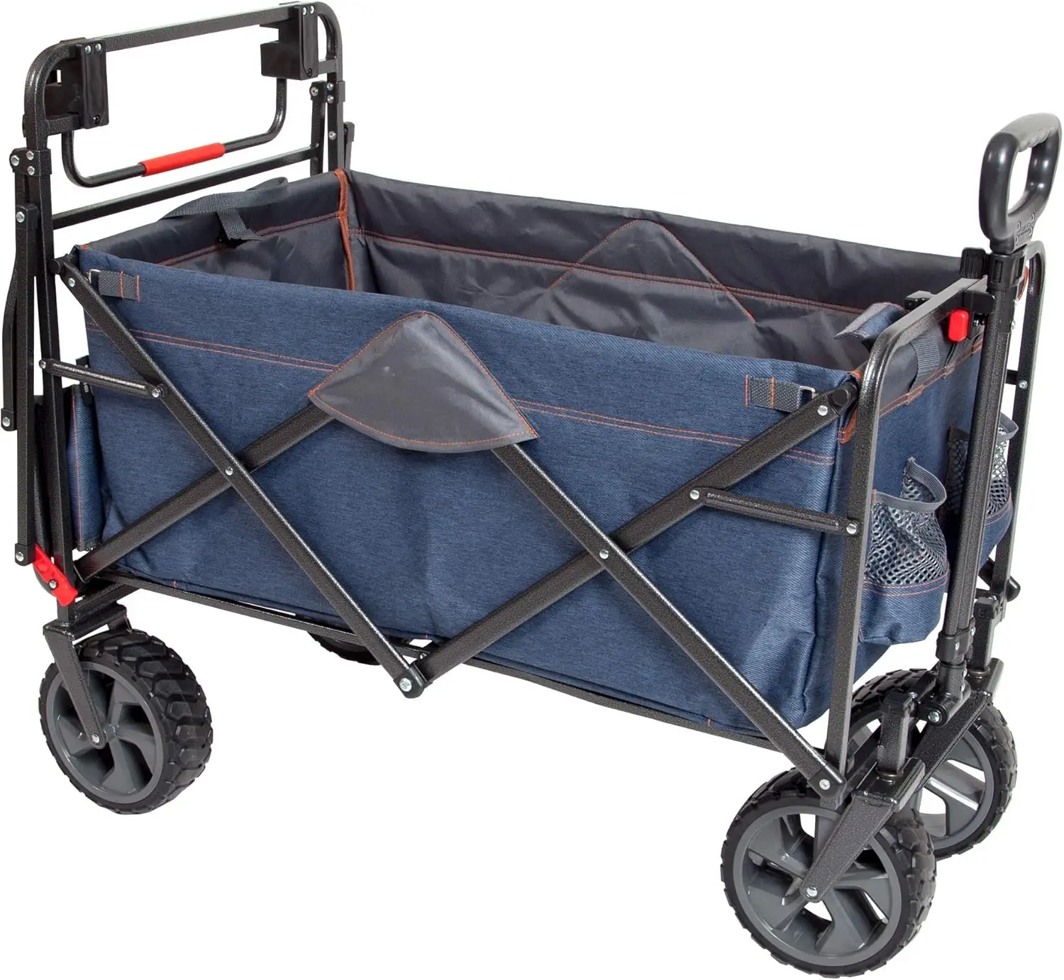 Push & Pull All Terrain Beach Wagon, 300 lb Capacity, Foldable, Collapsible, Camping & Garden Utility Cart