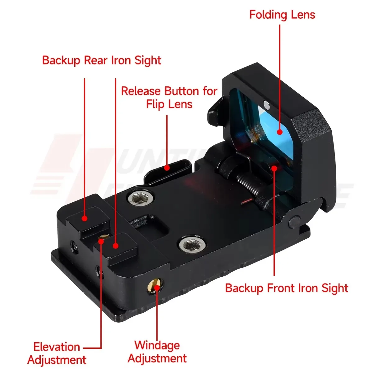 Red Dot Holographic Optical Reflex Folding Flip Up Portable Sight for Glock Gun Pistol 20mm Rail Mounts red dot sight holographic collimator
