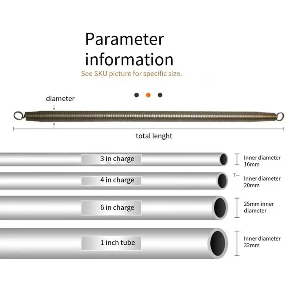 1Pcs 420mm PVC Pipe Spring Bender 12.4-26.4mm 3/8 1/2 3/4 Wire Pipe Bending Tool Square Steel Curve Spring Wire Tube Manual Tool