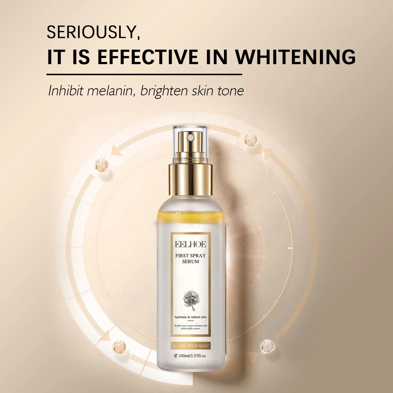Facial Serum EELHOE Melanin Correcting Serum Fade Dark Spot Freckle Melasma Removal Whitening Moisturize Anti Aging White Truffle First Spray facial serum whitening serum