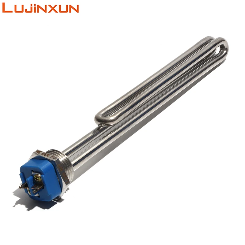 LUJINXUN 1 Inch NPT Thread Submersible Water Heater Element 12V/120V Immersion Solar Heater 304 Stainless Steel Tube 1pc