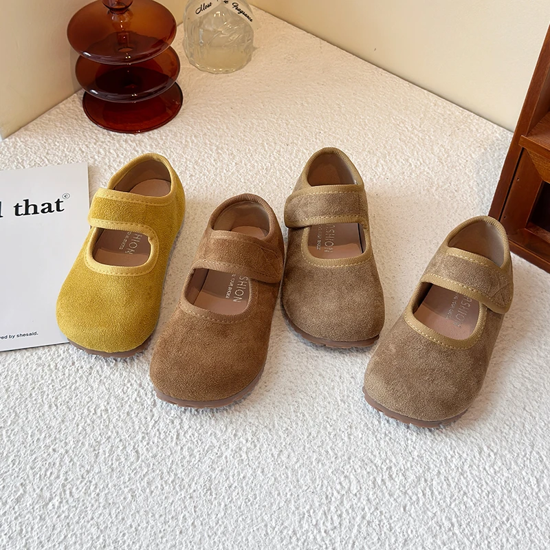 Spring Autumn New Children's Shoe For Girl Simple Fashion Kids Leather Shoes Solid Color Versatile Toddler Causal Shoes Non-slip