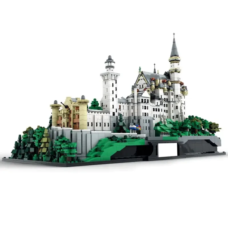 Schwanensee Klassische Sehenswürdigkeiten Gebäude-Set Stadt Mittelalterliche Burg Architektur Modulares Baustein-Modell Spielzeug Erwachsenen-Geschenk – Detail 14