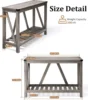 Table - Wood Console Table with Shelves, Farmhouse Sofa Table for Entryway, Living Room, Hallway, Grey 2