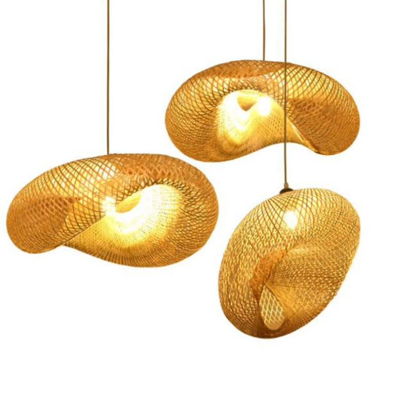 

JYLIGHTING Handmade Natural Woven Lamp Rattan Bamboo Light Pendant