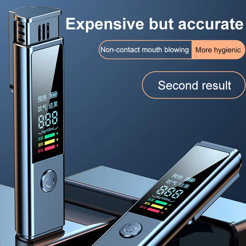 Non-Contact Alcohol Tester with LED Digital Display Alcoholmeter Alcohol Tester Accuracy TYPE-C Chargeing Diagnostic Tool