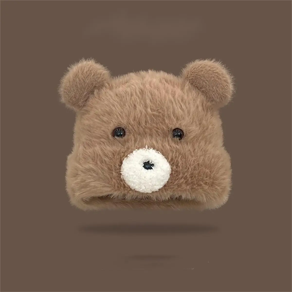 Pullover Hat Cute Cartoon Bear Ears Plush Female Autumn Winter Warm Ear Knitted Hat Cold Hat Tide 6