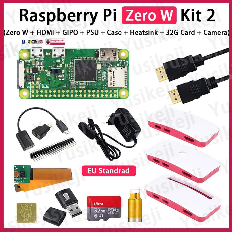 Raspberry Pi Zero W Starter Kit with Accessories and Storage Card