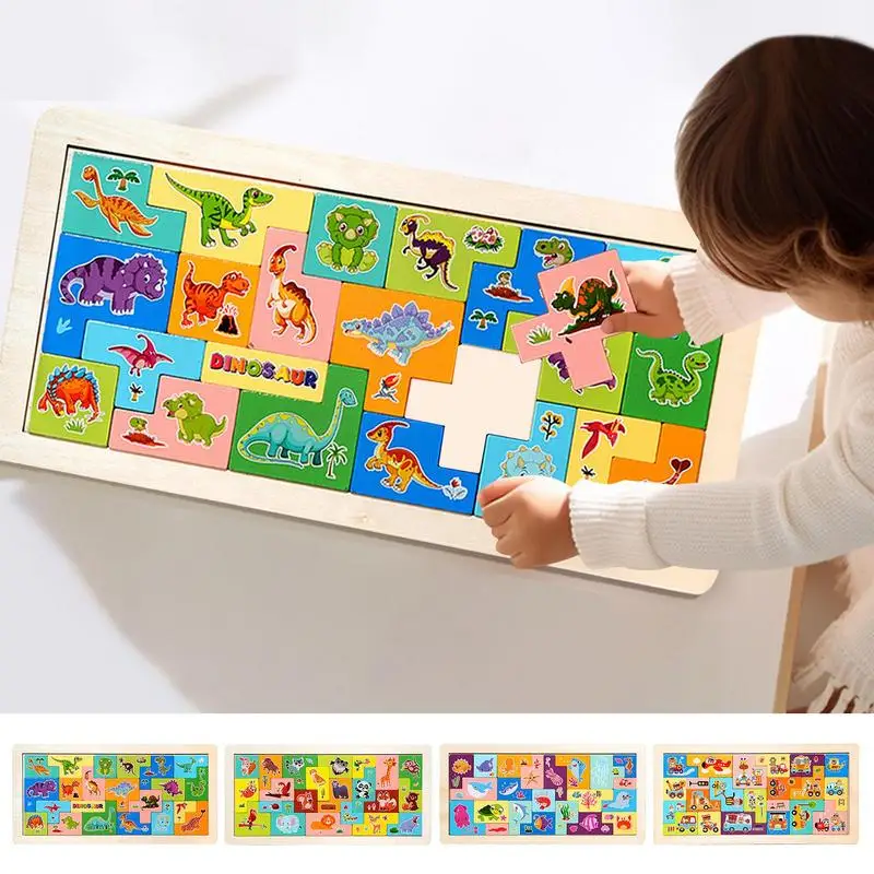 

Russian Blocks and Brain Teaser Tangram Puzzle Blocks Sensory Toys for Kids Colorful Puzzle Blocks Wood Block Puzzles