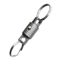 Titanium Alloy Portable Keychain - Durable Mini Outdoor EDC Tool (Light Grey)