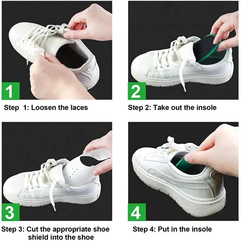 Crease Protector Shoe Head Stretcher 4/2Pcs Anti Crease Sneaker Wrinkled Fold Shoe Support Toe Cap Sport Insole Protect Shoe Protector