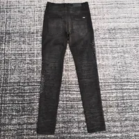 men sequences distressed black jeans 2