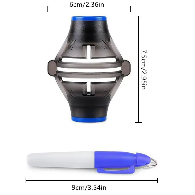 360 Degree Golf Ball Marker Rotating Line Drawer Training Aid Kit with 2 Washable Markers for Practice Alignment and Swing Impro