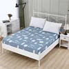 LAGMTA 1 Pc 100% Polyester Printing Fitted Sheet Mattress Cover Four Corners With Elastic Band Bed Sheet 6
