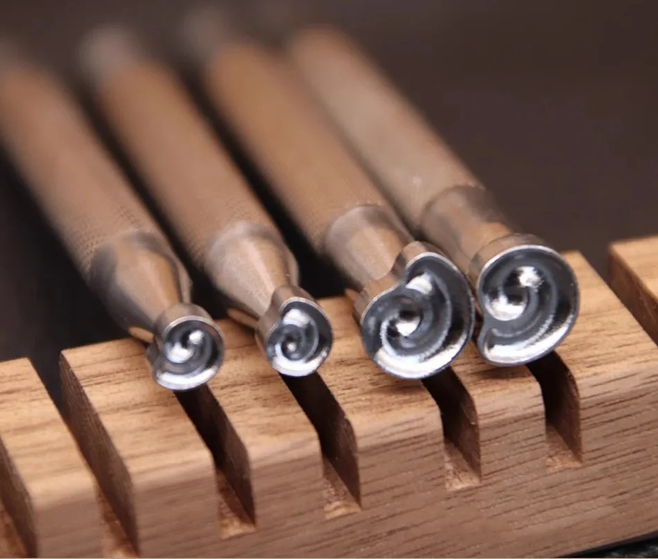 Stainless Steel 304 Leather Embossing Tool Scroll Pattern DIY Leathercraft Stamping Seal For Handmade Leather Projects